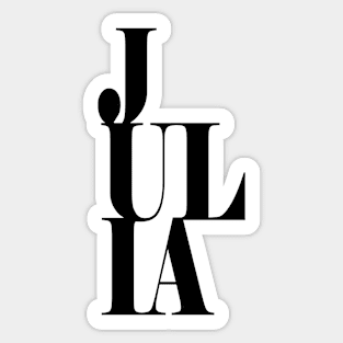 Julia Girls Name Bold Font Sticker